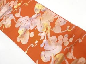 枝の実模様織り出し　名古屋帯